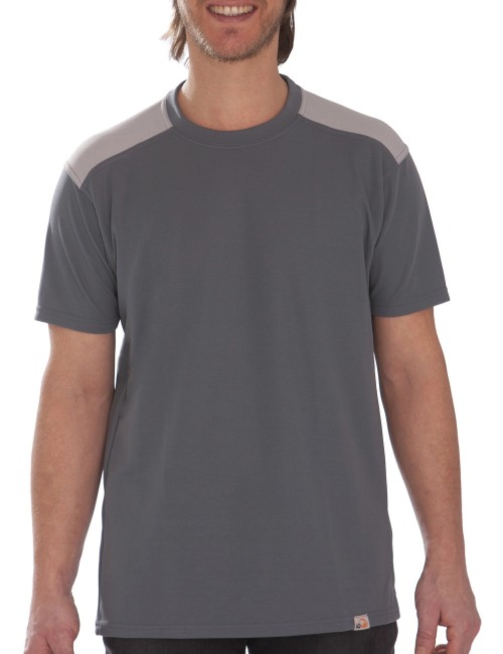 T-Shirt für Herren mit Rundhals | Outdoor | zweifarbig grau front