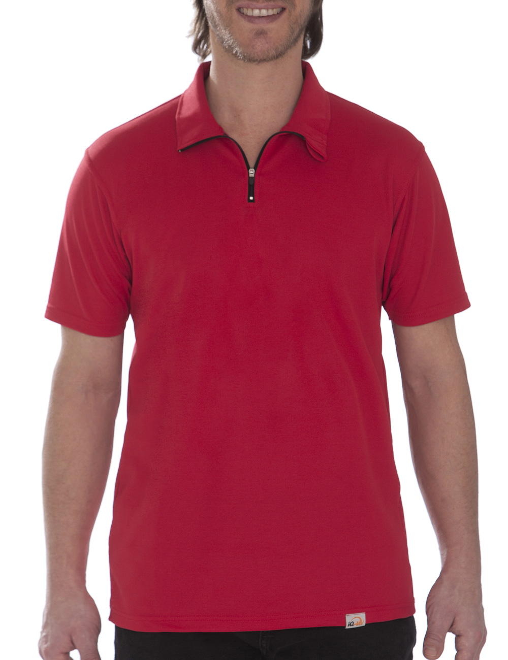 UV PRO Zip Up Shirt für Herren rot